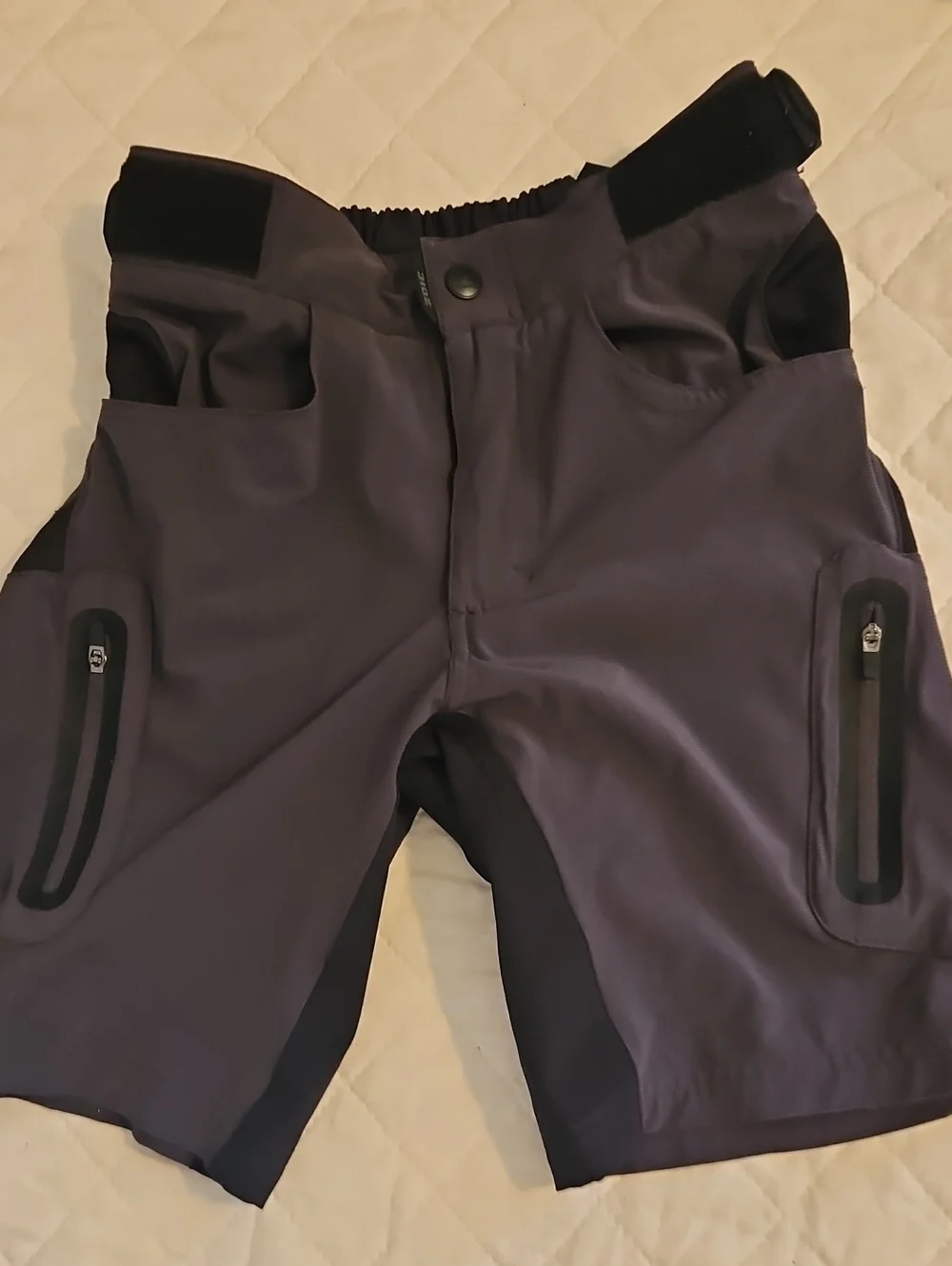 Zoic Ether Jr Boys M Performance Outdoor Mtn Bike  Shorts - Charcoal Gray